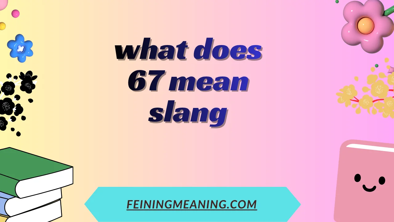 what does 67 mean slang