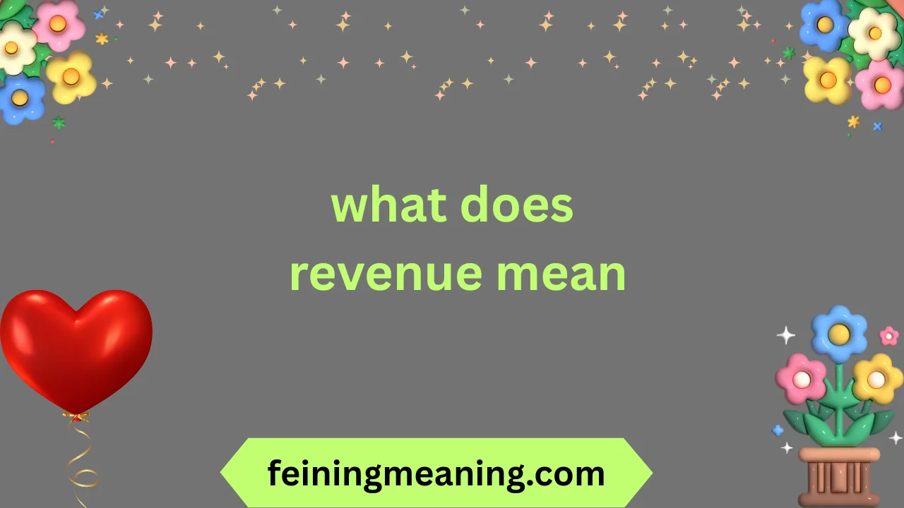what does revenue mean
