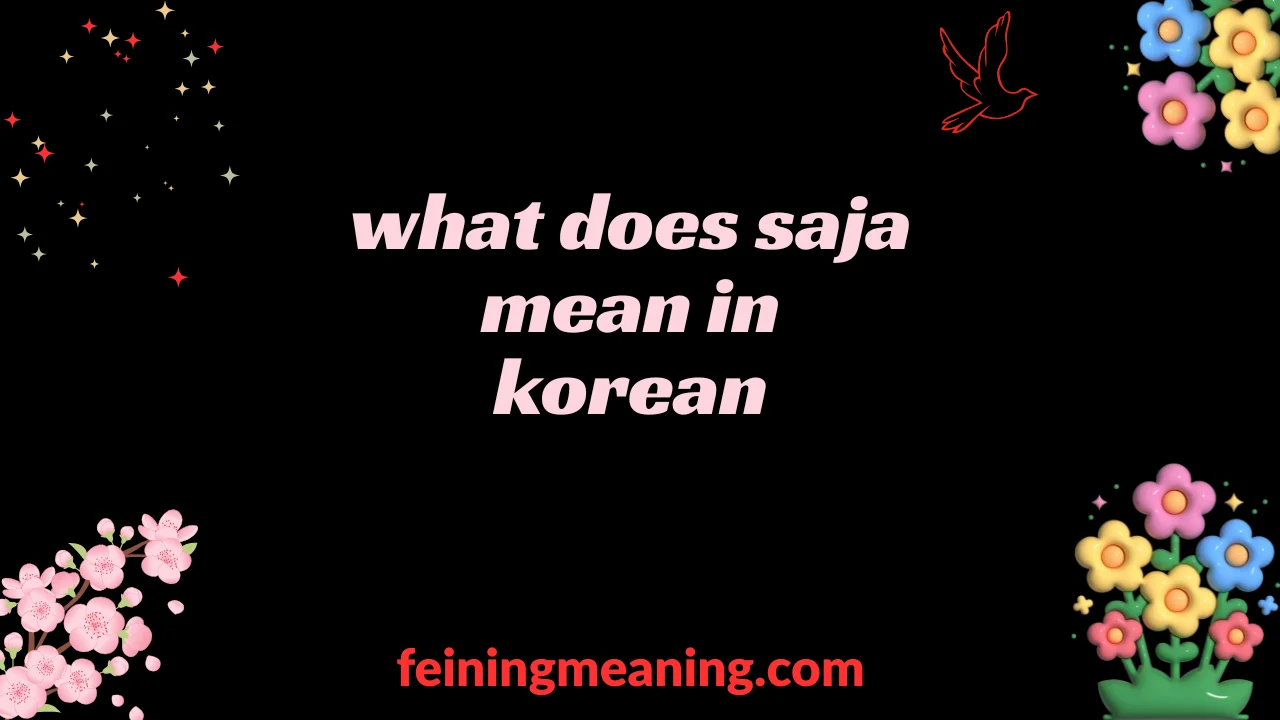 what does saja mean in korean