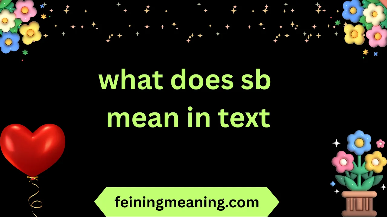 what does sb mean in text