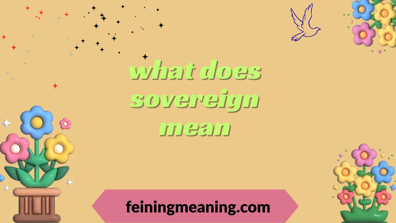 what does sovereign mean