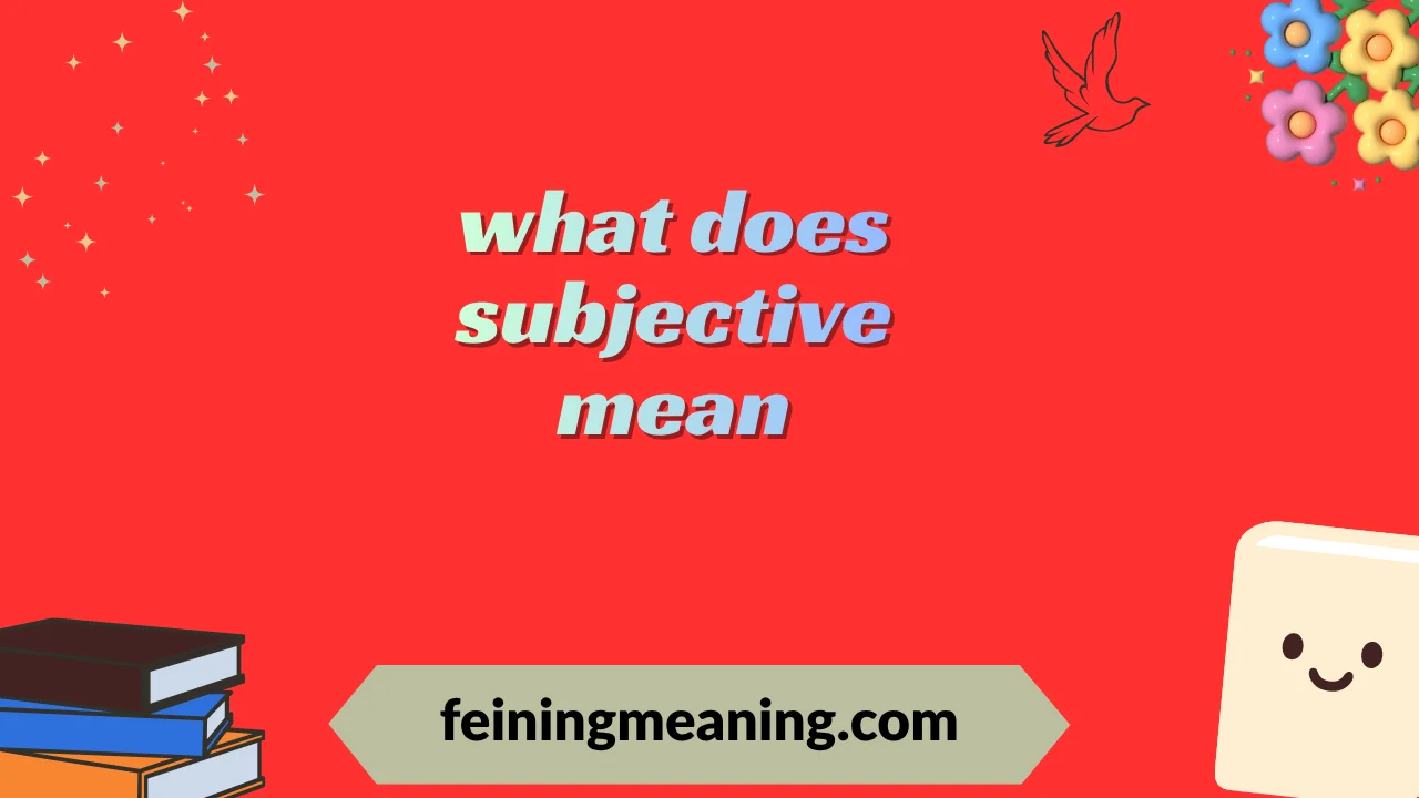 what does subjective mean