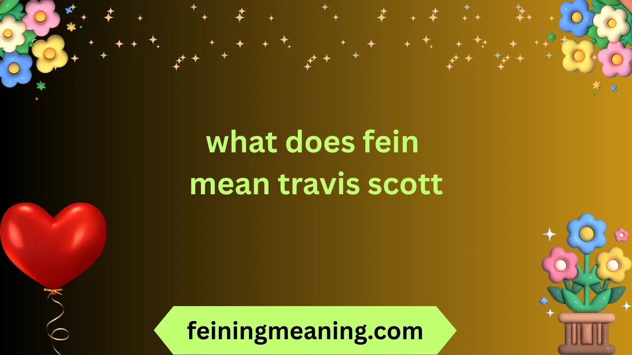 what does fein mean travis scott