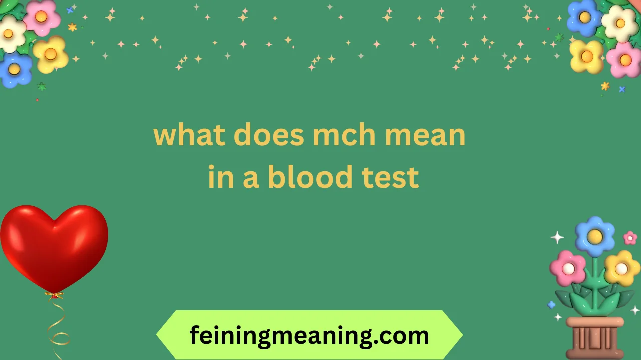 what does mch mean in a blood test