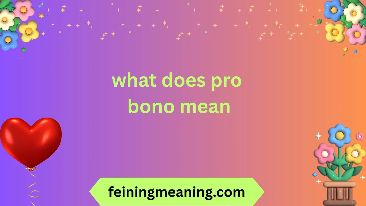 what does pro bono mean