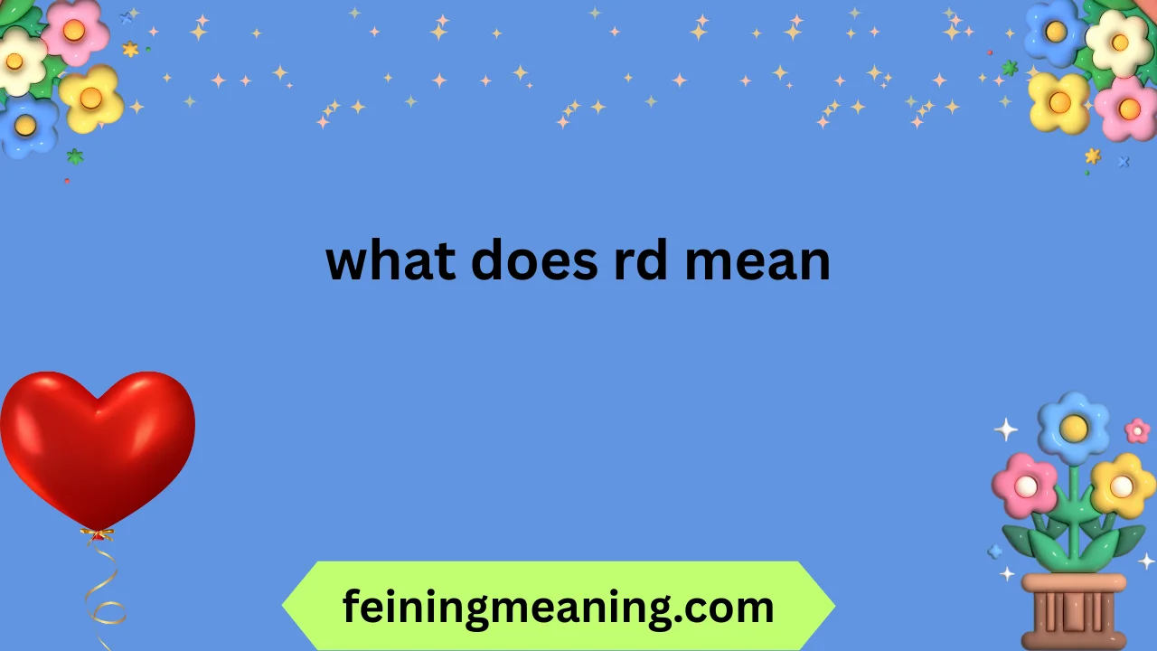 what does rd mean