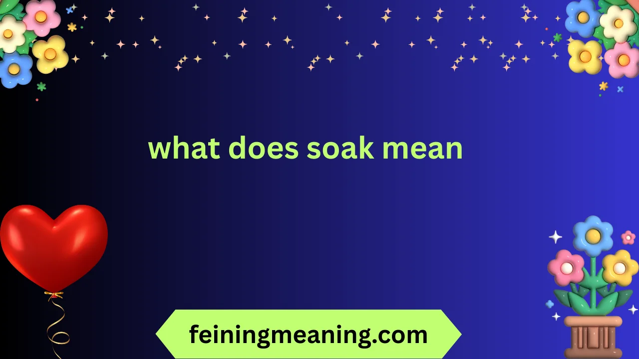 what does soak mean