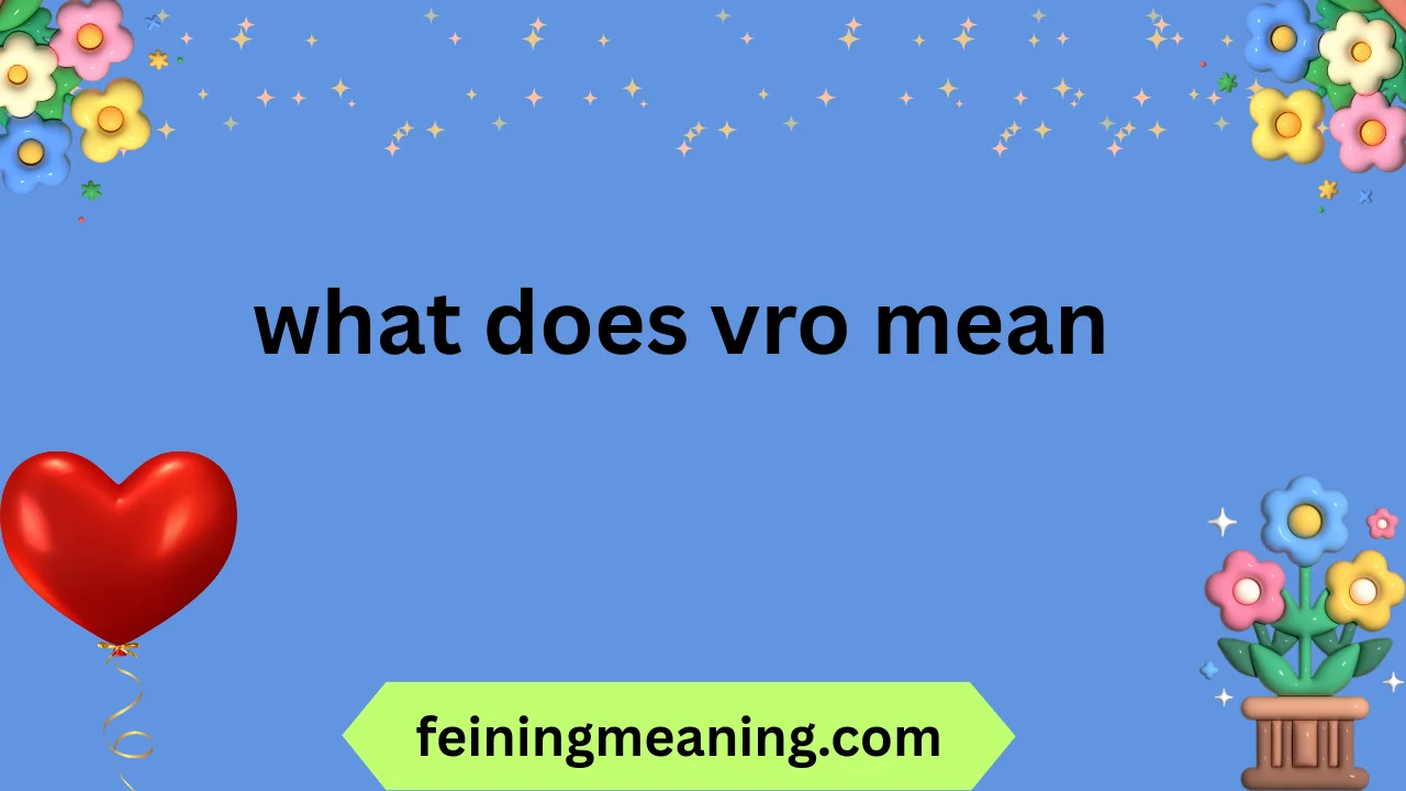 what does vro mean
