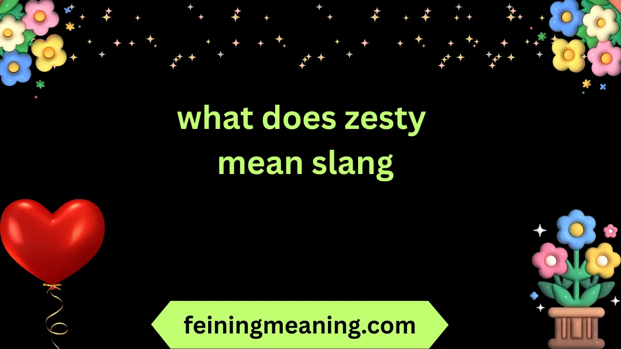 what does zesty mean slang