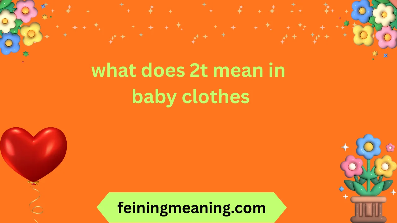 what does 2t mean in baby clothes
