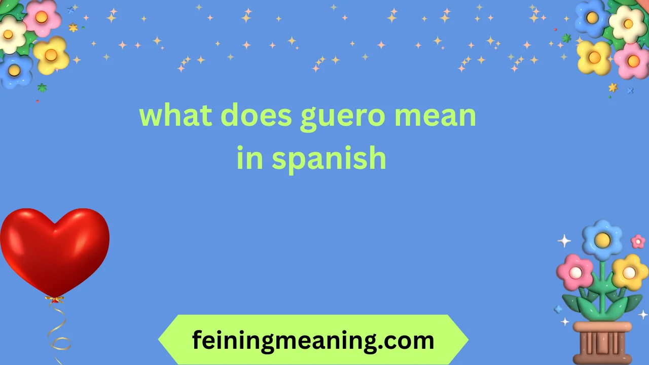 what does guero mean in spanish