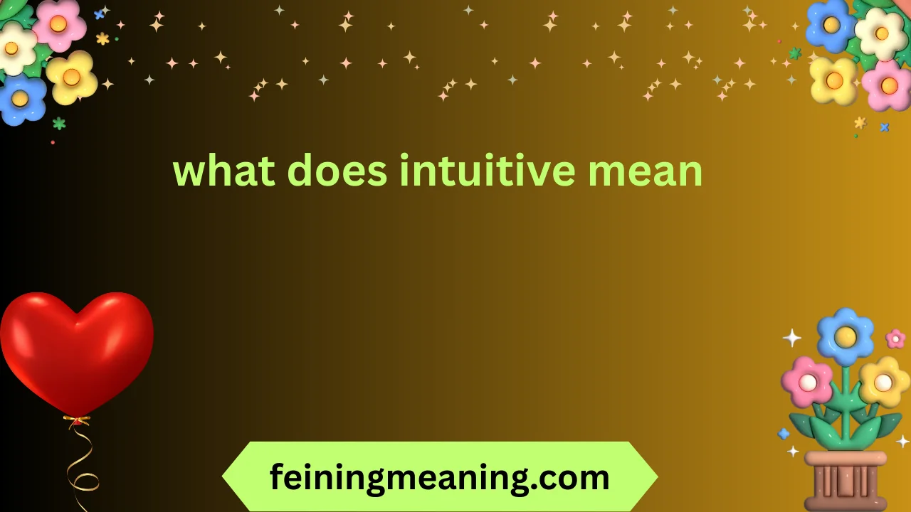 what does intuitive mean