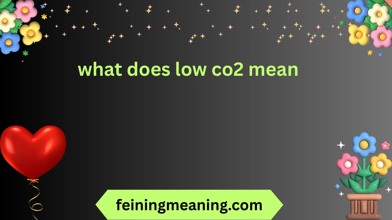 what does low co2 mean
