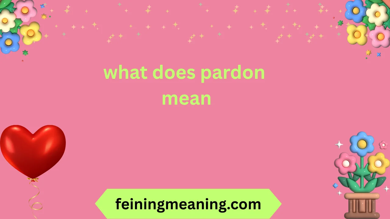 what does pardon mean