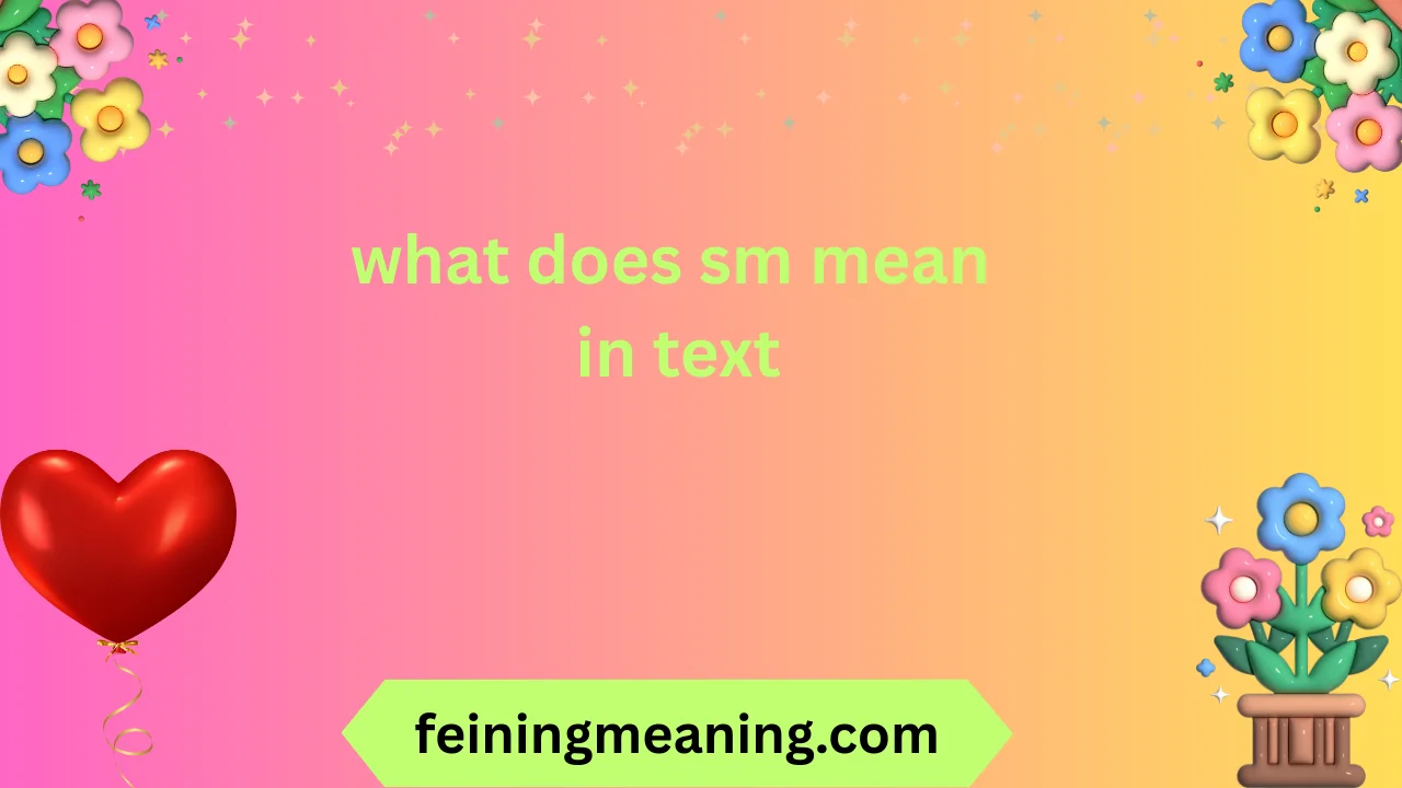 what does sm mean in text