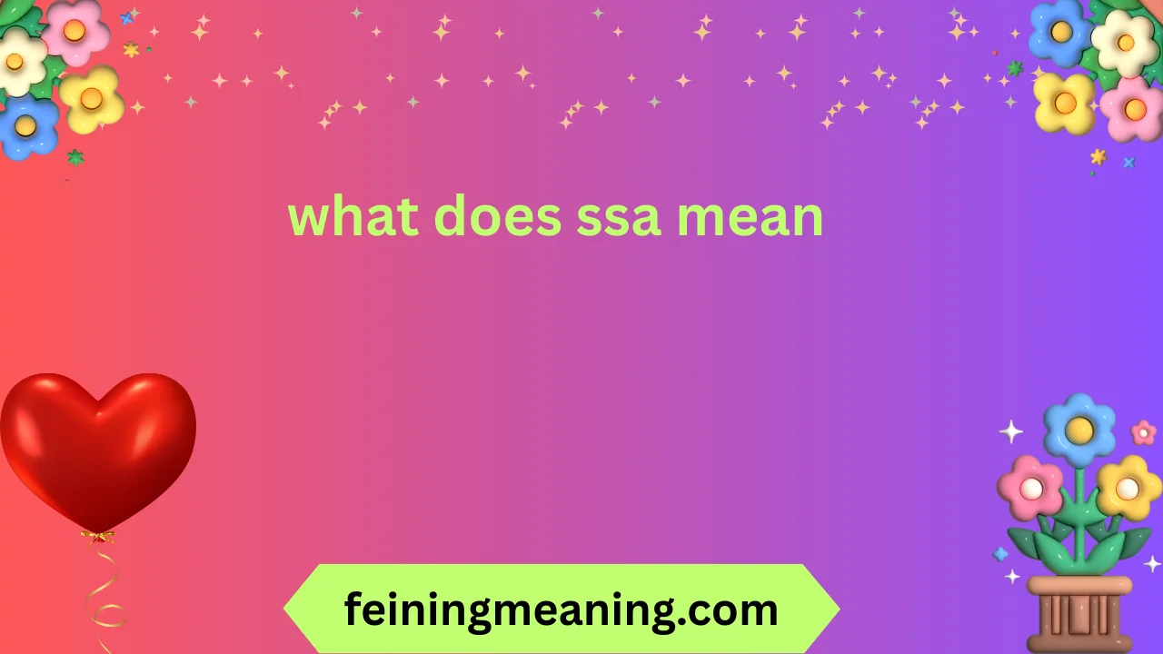 what does ssa mean