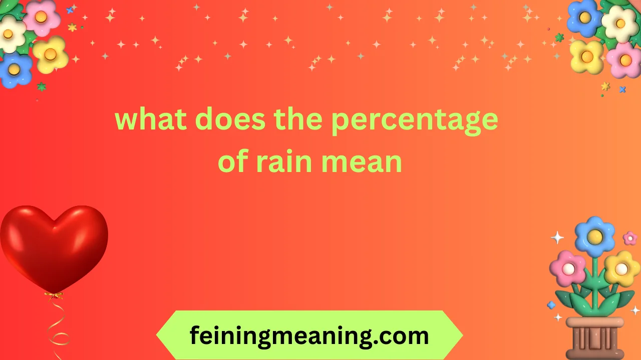 what does the percentage of rain mean