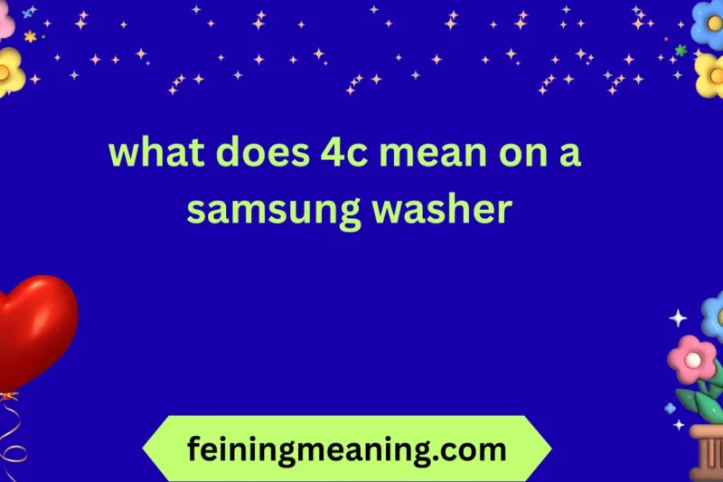 Samsung Washer 4C Error Meaning Explained 2026